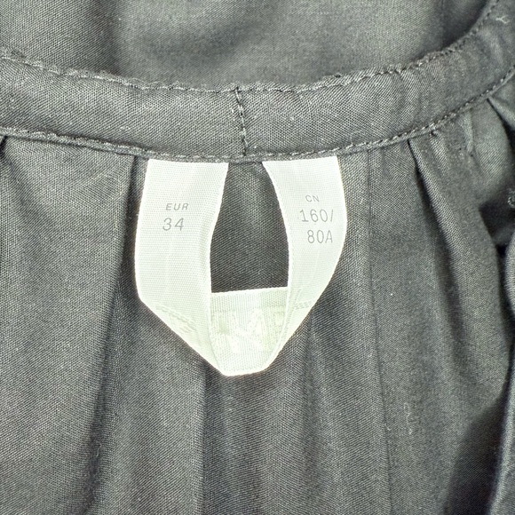 Arket Black Lyocell Blend Neck Tie Tier Dress size S - Picture 14 of 17